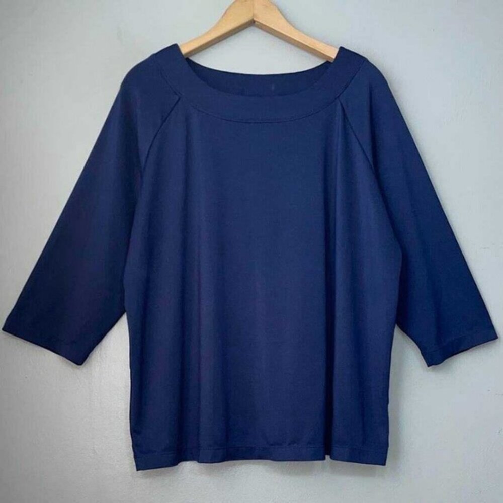 Classic Navy Long Sleeve Women's Top